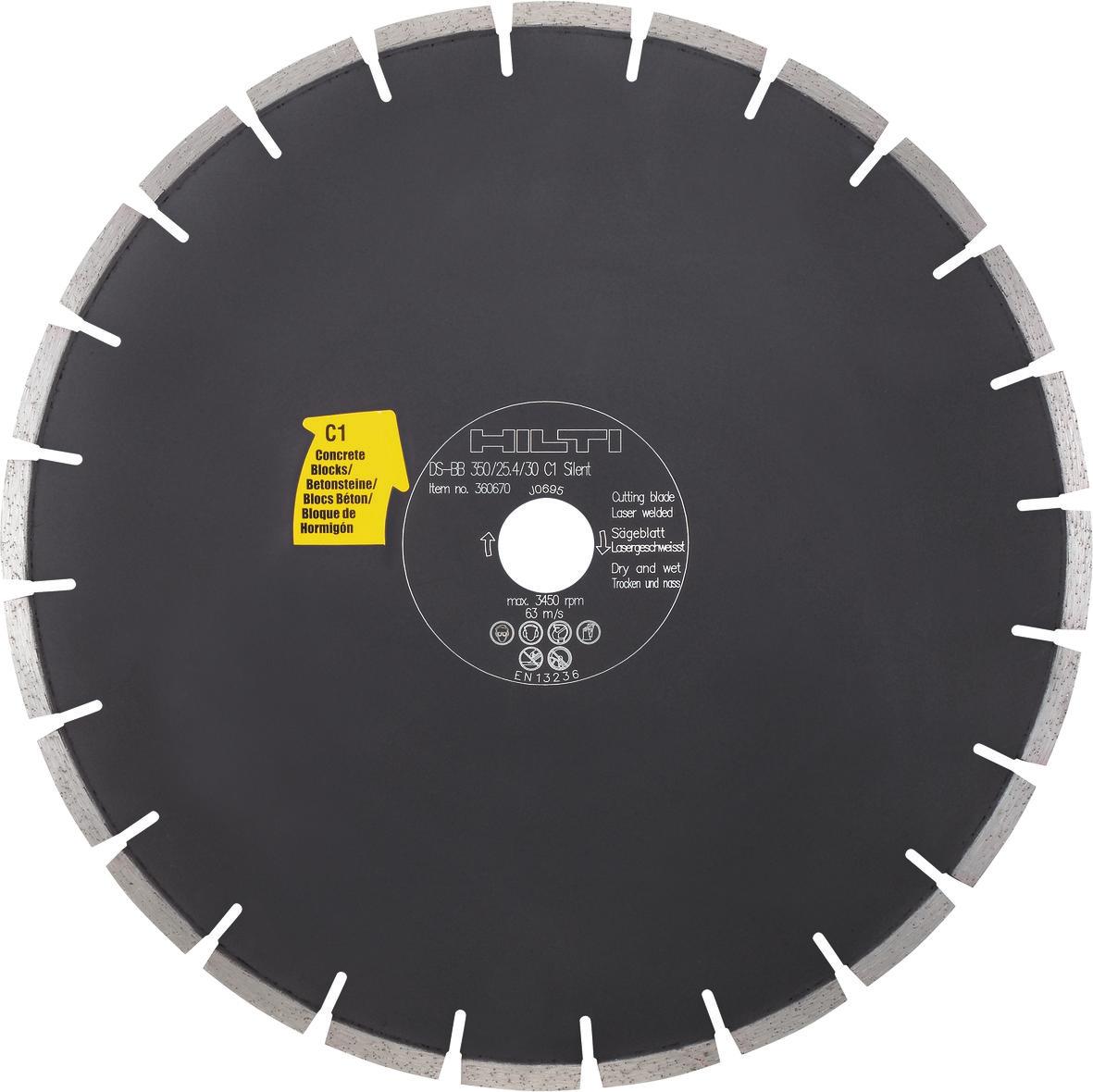 Diamant bordsågsklinga 350x25,4mm Betongblock